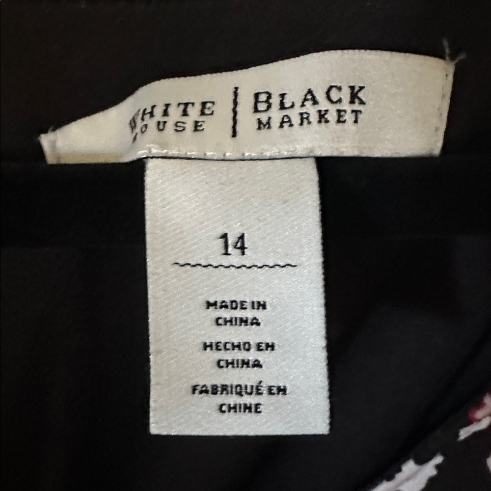 Floral Black Dress from White House Black Market- EUC - Picture 3 of 3